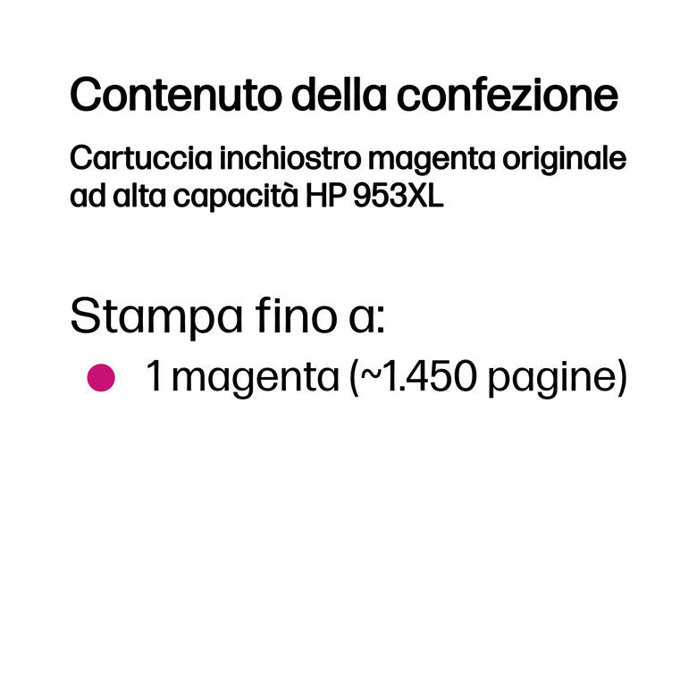 HP Cartuccia inchiostro magenta originale ad alta capacità 953XL