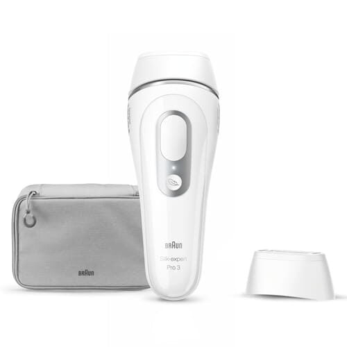 Braun Silk-expert Pro Silk expert Pro 3 PL3020, Epilatore A Luce Pulsata Donna, Per La Rimozione Permanente Dei Peli Visibili A Casa Tua, Bianco/Argento