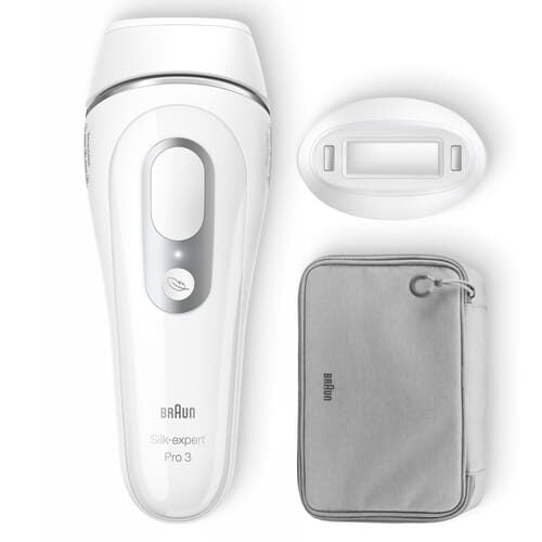 Braun Silk-expert Pro Silk expert Pro 3 PL3020, Epilatore A Luce Pulsata Donna, Per La Rimozione Permanente Dei Peli Visibili A Casa Tua, Bianco/Argento