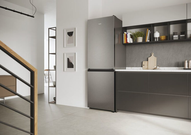Haier 2D 60 Serie 1 HDW1618DNPK frigorifero con congelatore Libera installazione 341 L D Argento
