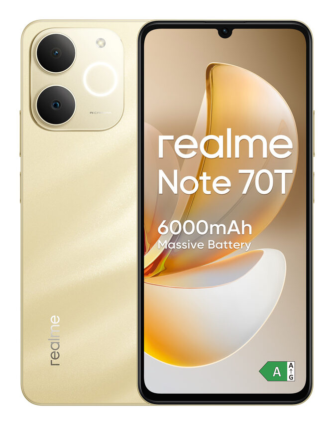 realme Note 631011009973 smartphone 17,1 cm (6.74") Doppia SIM Android 15 4G USB tipo-C 4 GB 128 GB 6000 mAh Oro