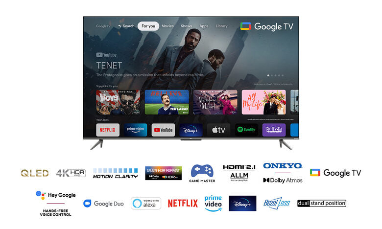 TCL Serie C63 QLED 65" 65C635 audio Onkyo Google TV