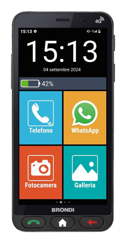 Brondi Amico Vero 4G 14,5 cm (5.7") Doppia SIM Android 14 3 GB 32 GB 2800 mAh Nero