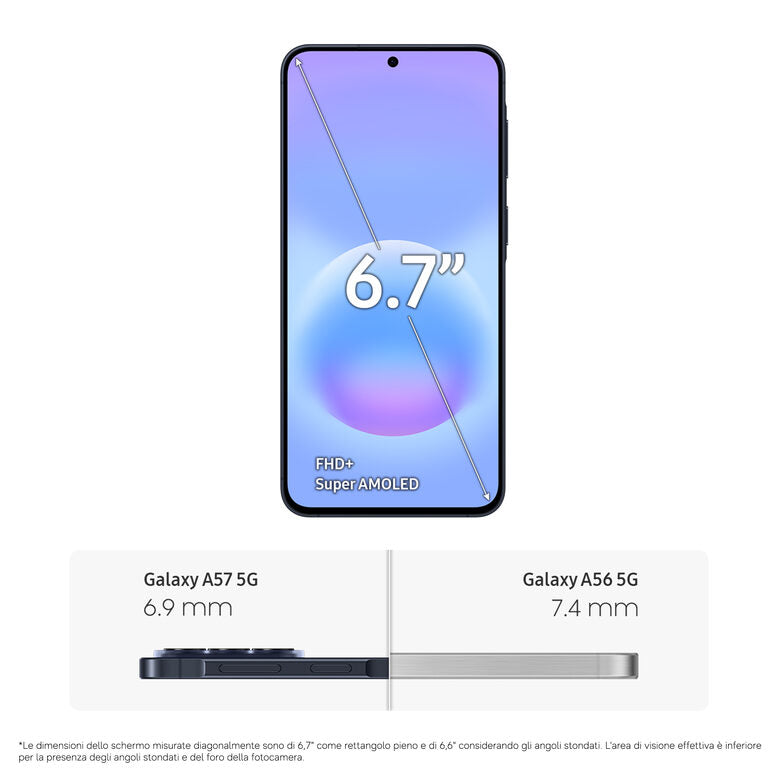 Samsung Galaxy A57 5G 17 cm (6.7") Doppia SIM Android 16.0 USB tipo-C 8 GB 128 GB 5000 mAh Blu marino
