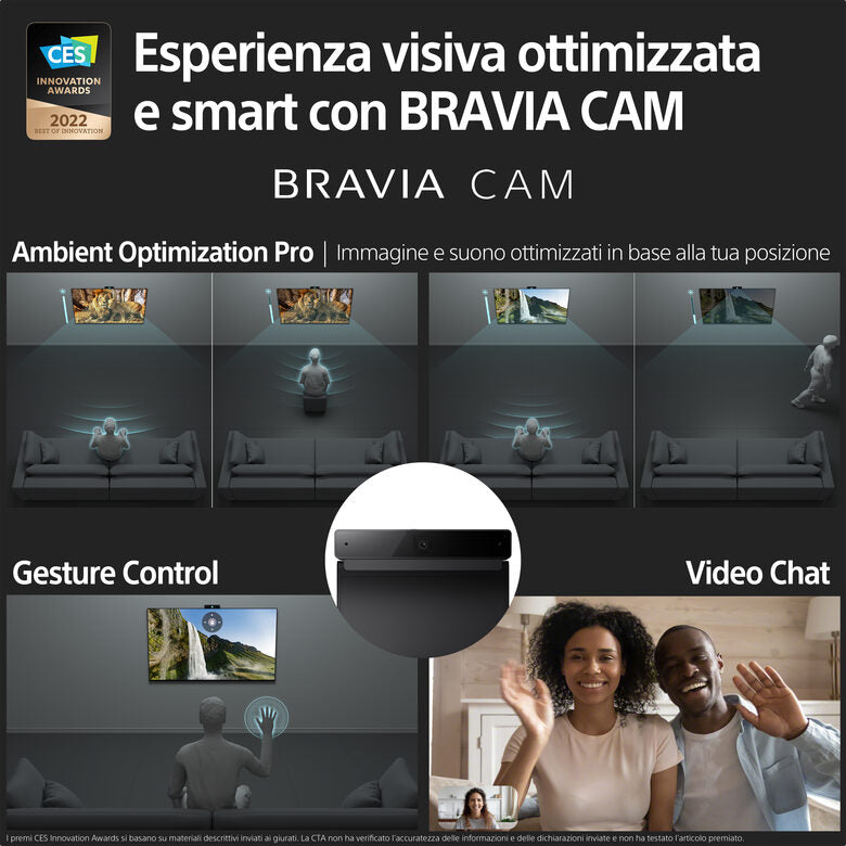 Sony XR-65A95K – 65 Pollici - BRAVIA XR™ - MASTER Series - OLED – 4K Ultra HD – High Dynamic Range (HDR) – Smart TV (Google TV) – Black
