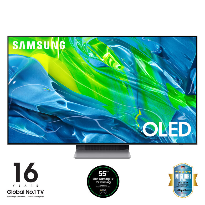 Samsung Series 9 TV OLED 4K 55” QE55S95B Smart TV Wi-Fi Eclipse Silver Processore Neural Quantum 4K Ultra sottile Gaming mode Suono 3D