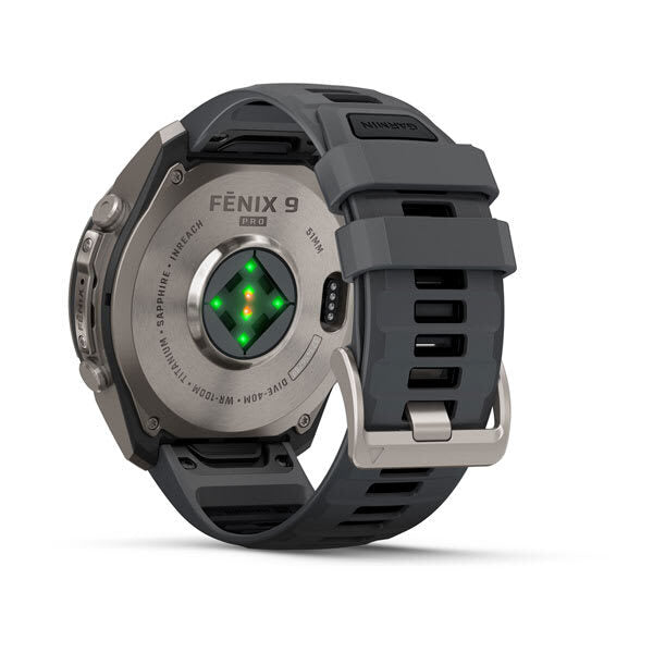 Garmin fēnix 9 Pro 3,56 cm (1.4") AMOLED 47 mm Digitale 454 x 454 Pixel Touch screen Titanio Wi-Fi GPS (satellitare)