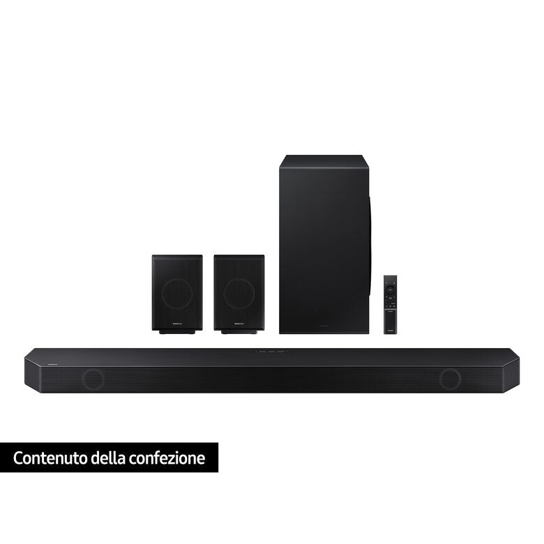 Samsung Soundbar HW-Q990B/ZF con subwoofer e speaker 11.1.4 canali 656W, audio 3D wireless ottimizzato, effetto cinema surround