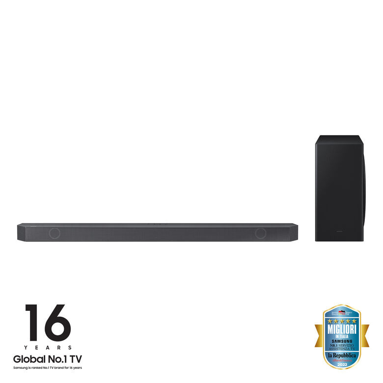 Samsung Soundbar HW-S800B/ZF con subwoofer 3.1.2 canali 330W, audio 3D, effetto cinema surround, gaming mode, design ultra sottile