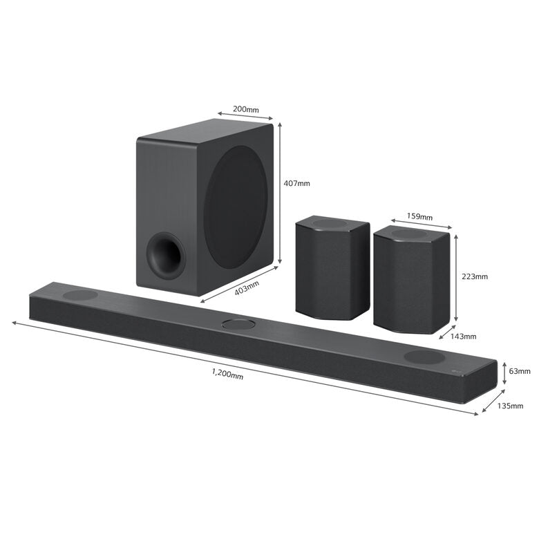 LG Soundbar S95QR 810W 9.1.5 canali, Meridian, Dolby Atmos