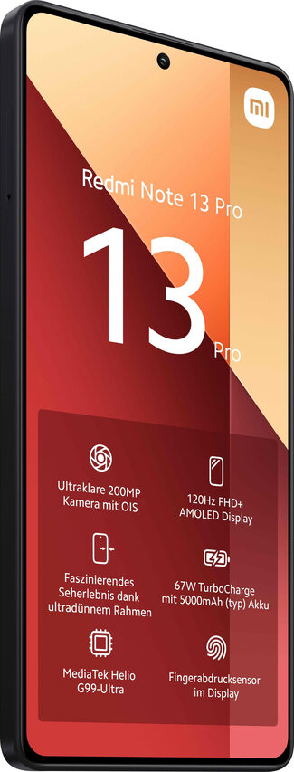 Xiaomi Redmi Note 13 Pro 16,9 cm (6.67") Doppia SIM Android 13 4G USB tipo-C 8 GB 256 GB 5000 mAh Nero