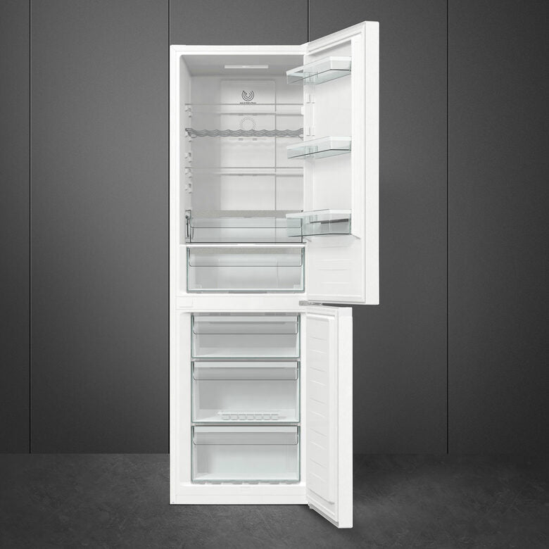 Smeg RC18WDNE Frigorifero Combinato A Libera Installazione,  No Frost, Ventilazione Multiflow, Classe E, Bianco