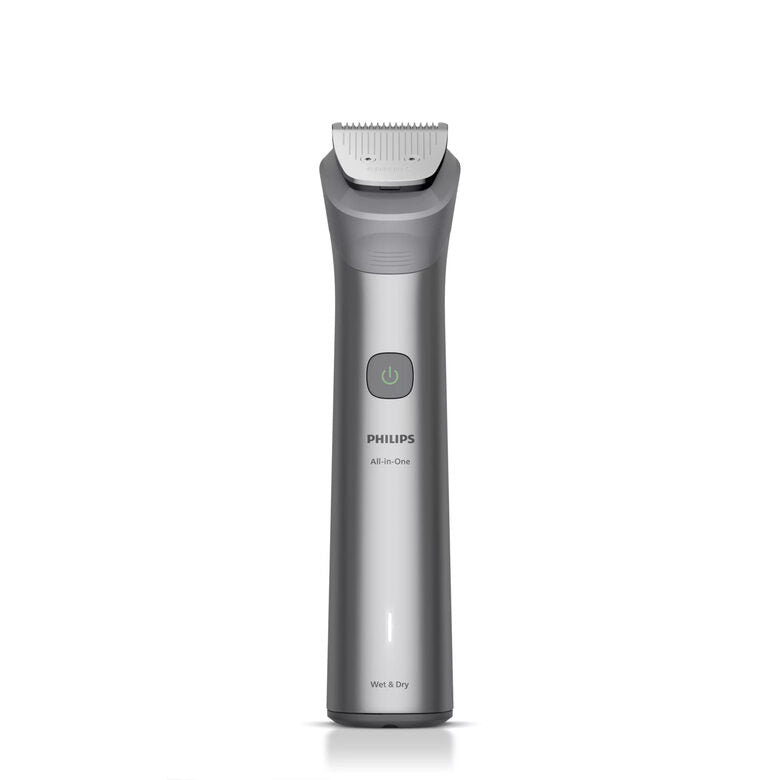 Philips All-in-One Trimmer Series 5000 MG5921/15 – Regolabarba e Tagliacapelli Multifunzione 10 in 1, Wet & Dry, Grigio Chiaro -