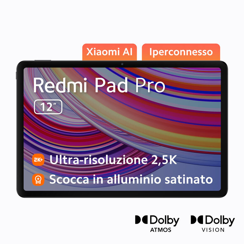 Xiaomi Redmi Pad Pad Pro Qualcomm Snapdragon 128 GB 30,7 cm (12.1") 6 GB Wi-Fi 6 (802.11ax) Android 14 Grafite, Grigio
