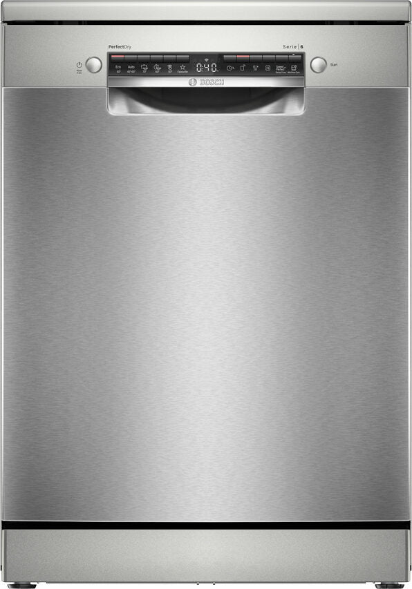 Bosch Serie 6 SMS6ZCI10E Lavastoviglie da libera installazione 14 coperti Acciaio spazzolato anti-impronta Classe B