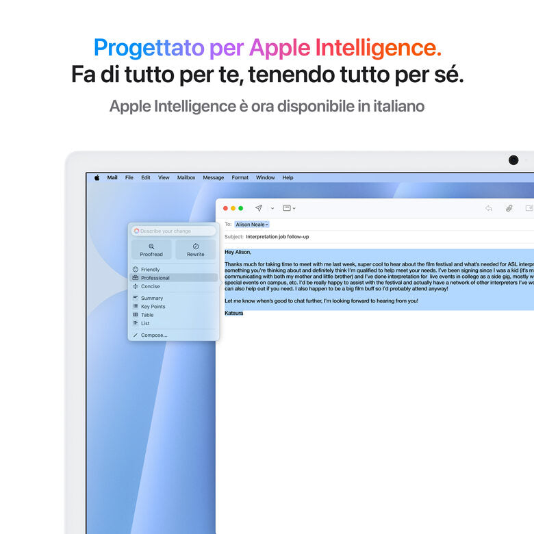 Apple iMac 24"Retina Display 4,5K, Chip M4 con CPU 10‑core, GPU 10‑core, 16GB, 512GB SSD, Blu
