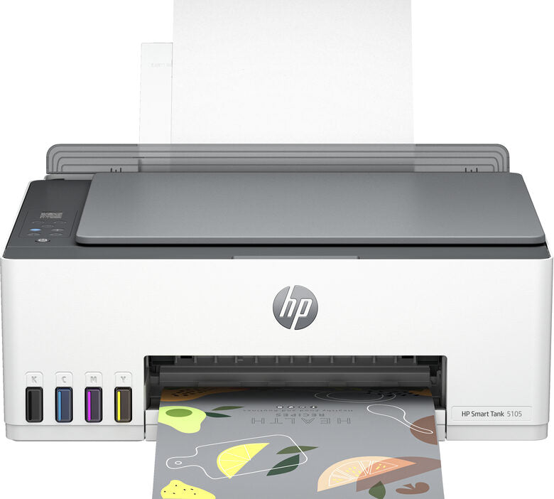 HP Smart Tank Stampante multifunzione 5105, Colore, Stampante per Abitazioni e piccoli uffici, Stampa, copia, scansione, wireless, Serbatoio stampante (tank) per grandi volumi di documenti,