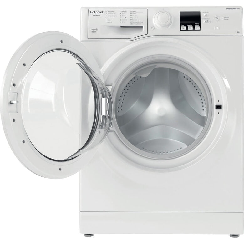 Hotpoint Ariston RSSF 624 W IT N Lavatrice Slim A Libera Installazione 6 Kg, 1200 Giri, Anti Allergy, Cura Della Lana, Classe C, Bianco