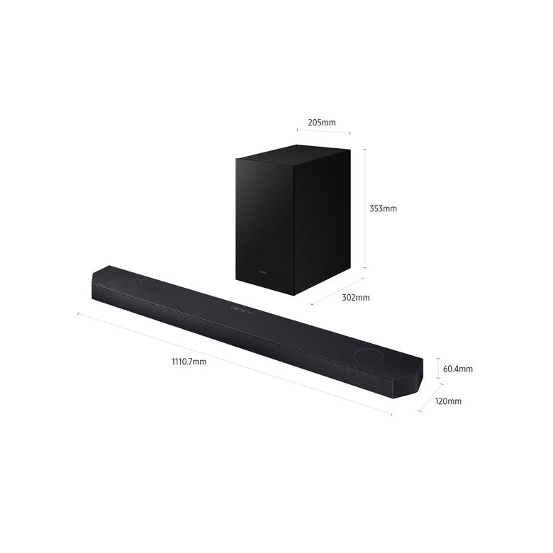 Samsung Soundbar HW-Q600H/XC, Audio 3.1.2 canali, potenza 320W, Voice Enhance Mode, Bluetooth 5.3, Q-Symphony, Wireless Dolby Atmos, 2026