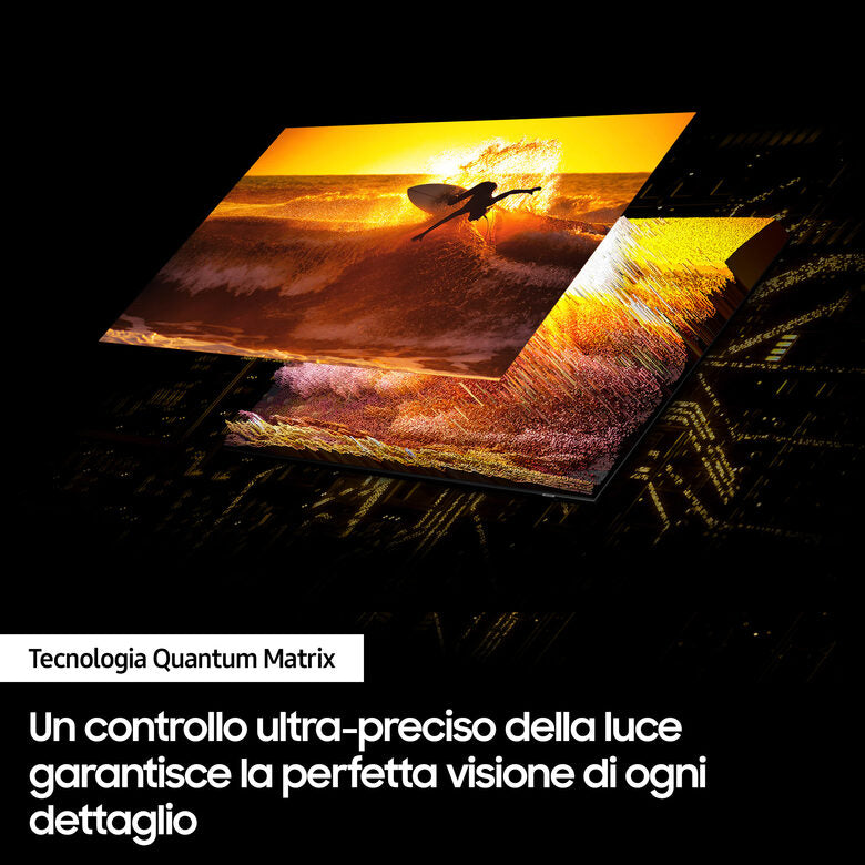 Samsung Series 9 TV QE85QN90CATXZT Neo QLED 4K, Smart TV 85" Processore Neural Quantum 4K, Dolby Atmos e OTS+, Carbon Silver