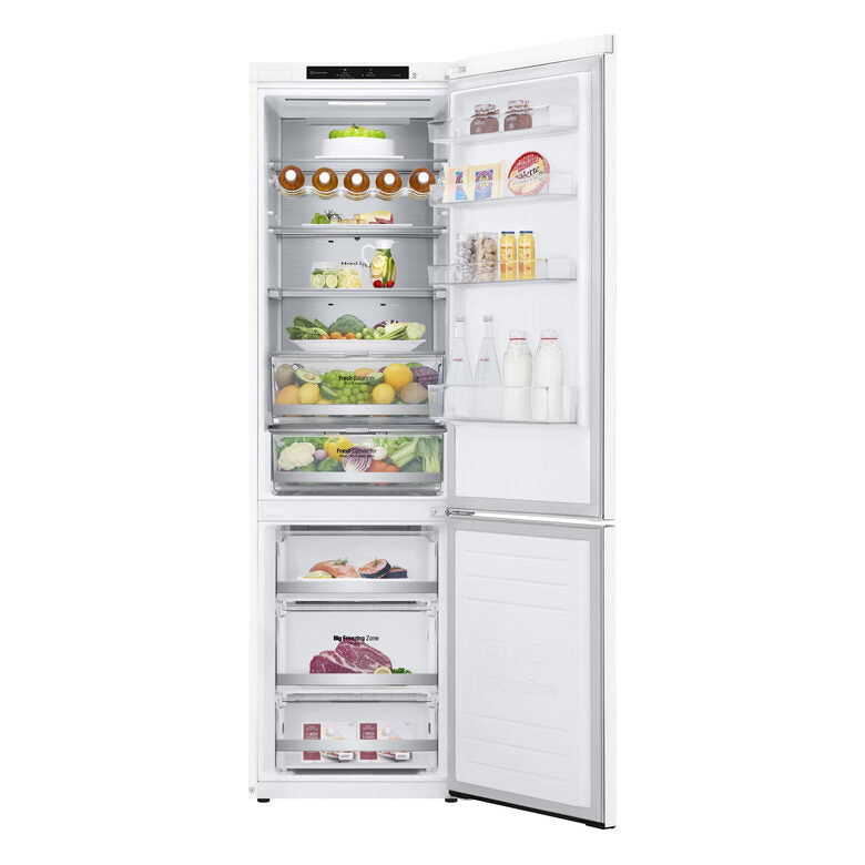 LG GBB72SWVGN Frigorifero combinato, Classe D, 384L, Wine Rack, No frost, Bianco
