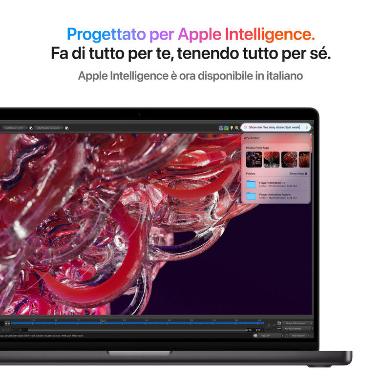 Apple MacBook Pro 16": Chip M4 Max con cpu 14 core e gpu 32 core, 1TB SSD - Argento
