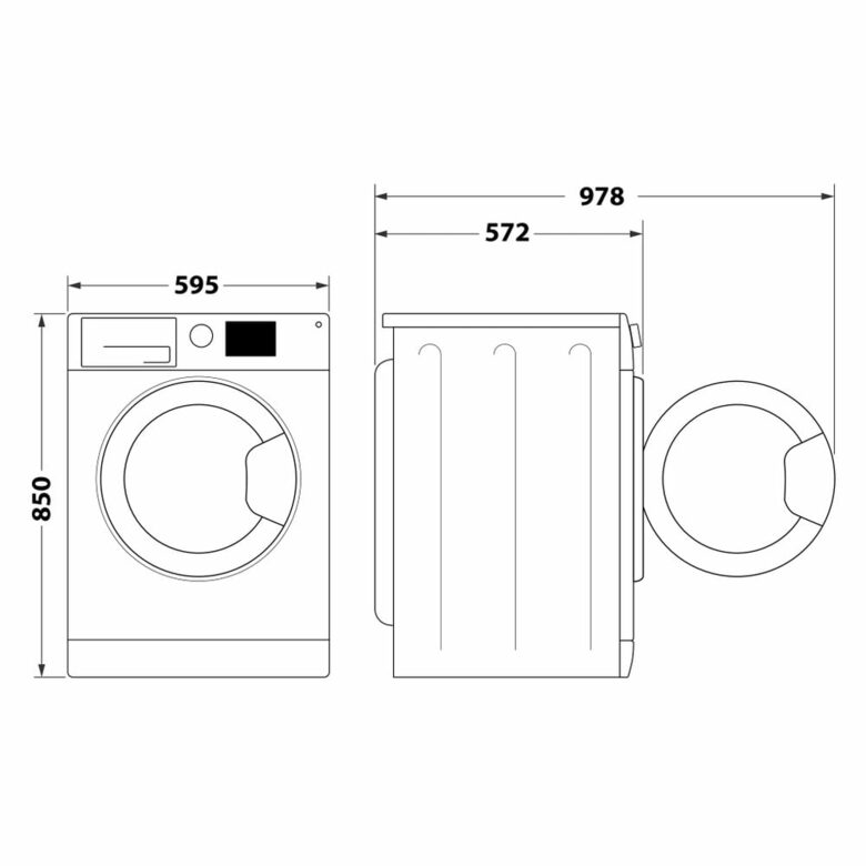 Hotpoint Ariston NF746WK IT Lavatrice A Libera Installazione 7 Kg, 1400 Giri, Steam Hygiene, Anti Allergy, Igiene Vapore, Classe A, Bianco