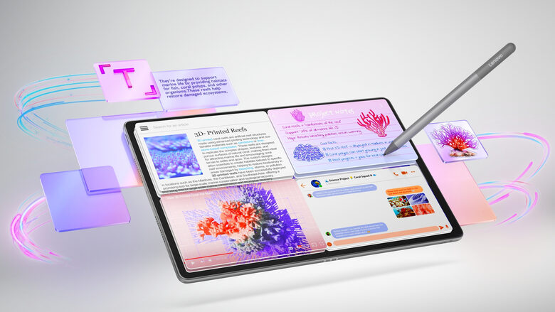 Lenovo Idea Tab Plus - Display 12.1" 2.5K (2560x1600) IPS 800nits 90Hz - CPU MediaTek Dimensity 6400 - RAM 8GB - Memoria 256GB UFS - Grafica ARM Mali G57 MC2 - Connettività WiFi Slot MicroSD - Android 15 - Tab Pen Inclusi