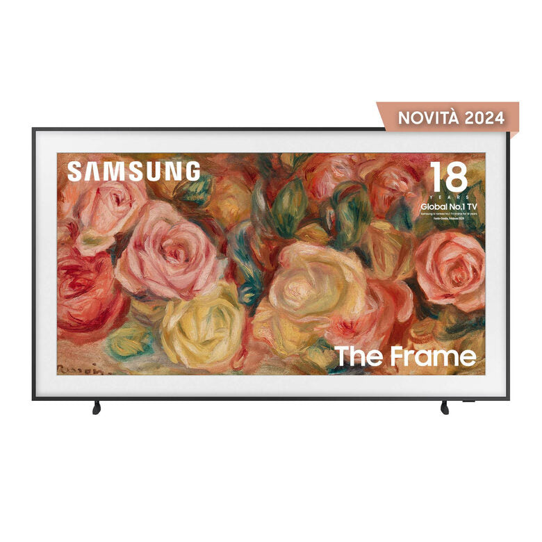 Samsung QE85LS03DAUXZT Televisione Smart TV 85 Pollici Qled 4K The Frame Black Matte Display Processore Quantum 4K Modern Frame Design Dolby Atmos
