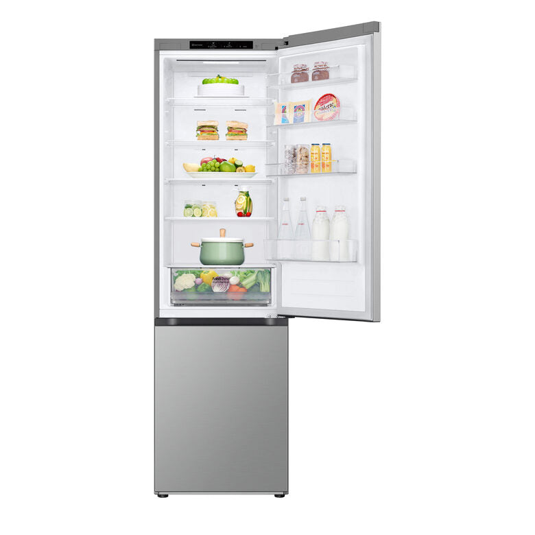 LG GBV22L0EPY Frigorifero combinato, Classe E, 387L, Door Cooling, Smart Diagnosis, Total No Frost | Prime Silver