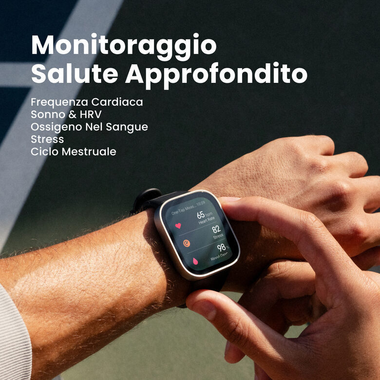 Amazfit Bip Max 5,26 cm (2.07") AMOLED Digitale 432 x 514 Pixel Touch screen Blu GPS (satellitare)