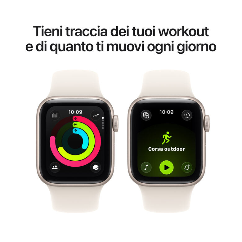 Apple Watch SE (3nd generation) SE 3 GPS 40mm Cassa Alluminio Galassia con Sport Band Galassia - S/M