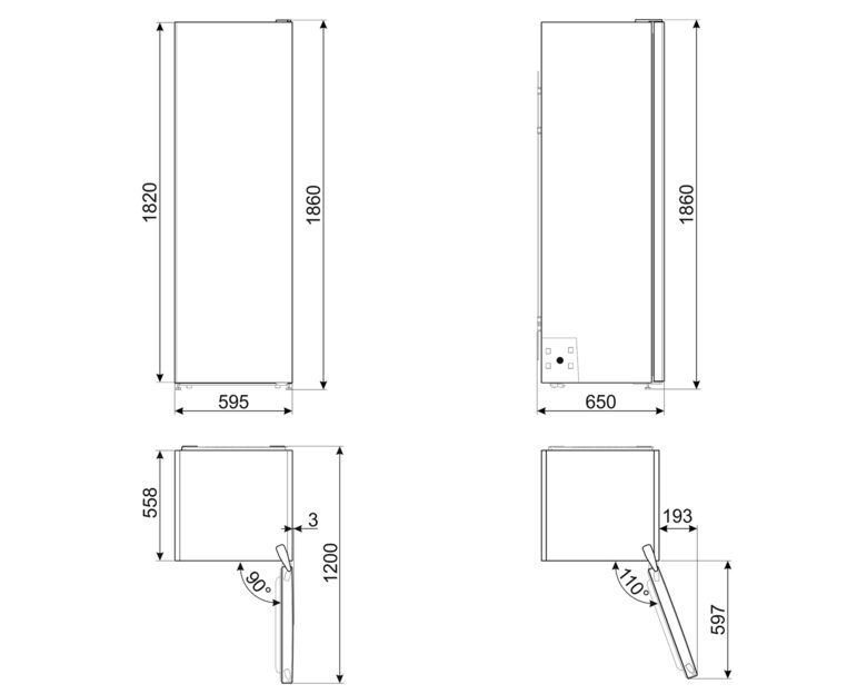 Smeg Universale Congelatori FF18EN2HX Acciaio Inox