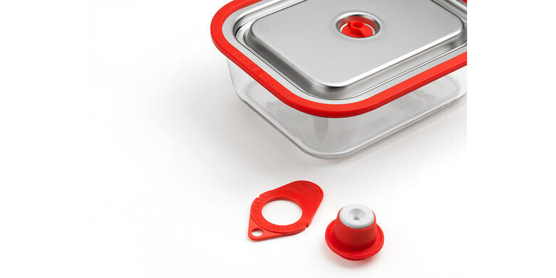 Contenitori sottovuoto Magic Vac ACO1138 Inox e Rosso