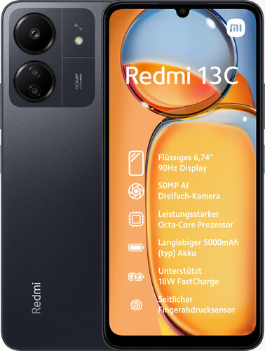 Xiaomi Redmi 13C 17,1 cm (6.74") Doppia SIM 4G USB tipo-C 8 GB 256 GB 5000 mAh Nero