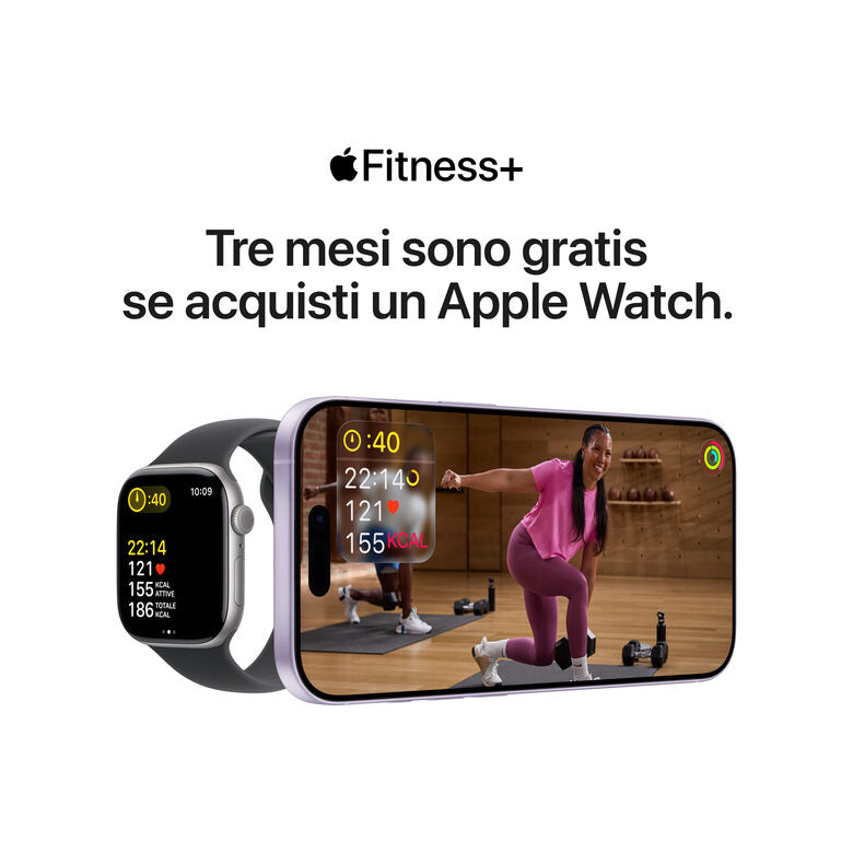 Apple Watch Series 11 GPS 46mm Cassa Alluminio Grigio Siderale con Sport Band Nero - S/M