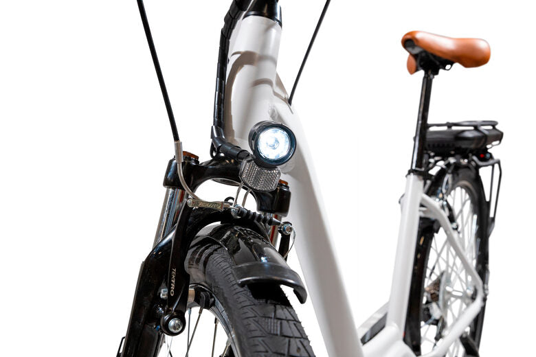 EMG E-bike Vintage con telaio in alluminio 19", ruote 28", motore centrale 250W Ananda, batteria 13AH e cambio Shimano