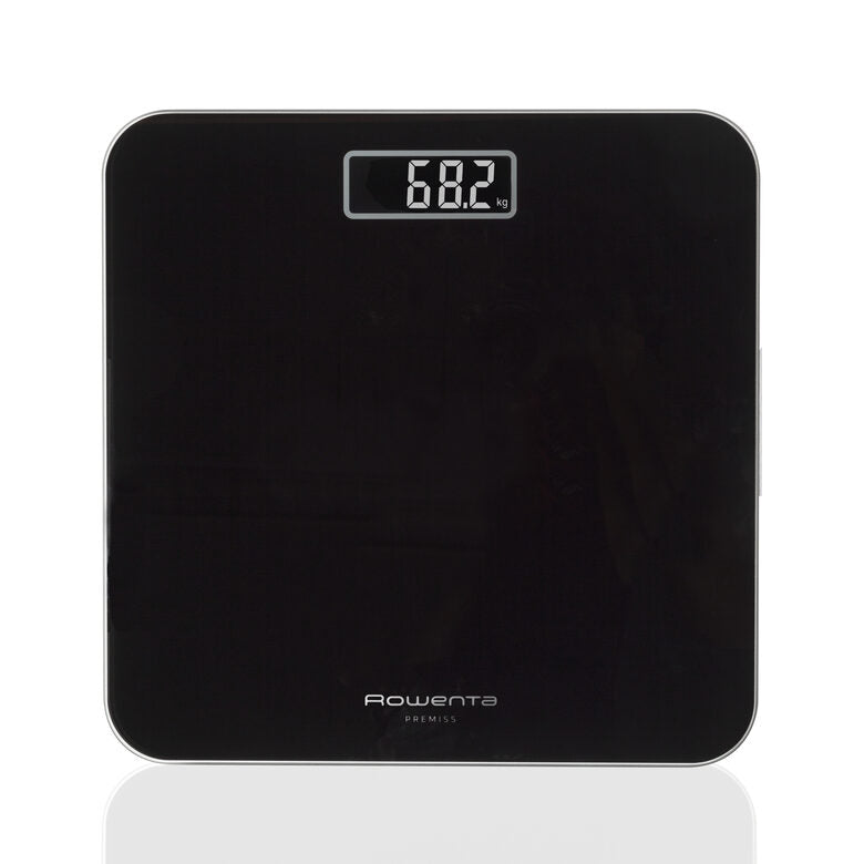 Rowenta Premiss 2.0, Bilancia da Bagno, Display LCD Facile da Leggere, Nero, BS1800