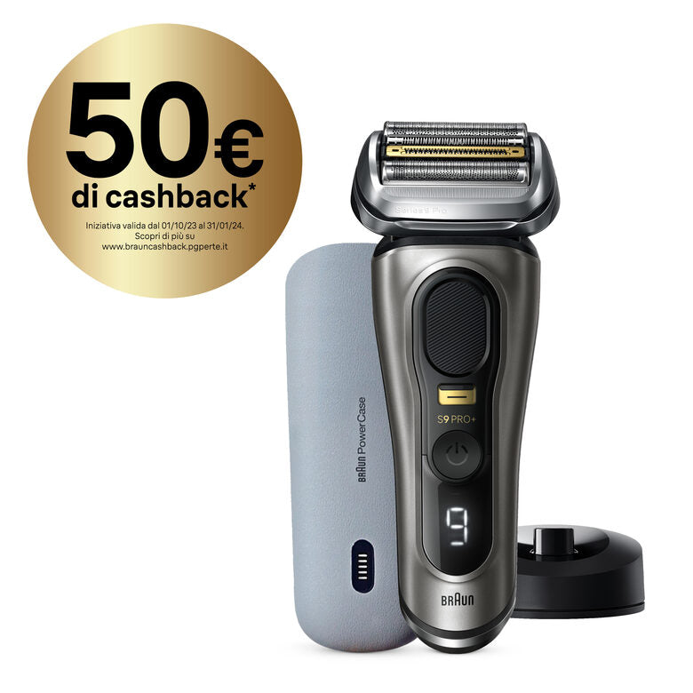 Braun Series 9 Pro+ 9525s Wet & Dry Rasoio Trimmer Metallico