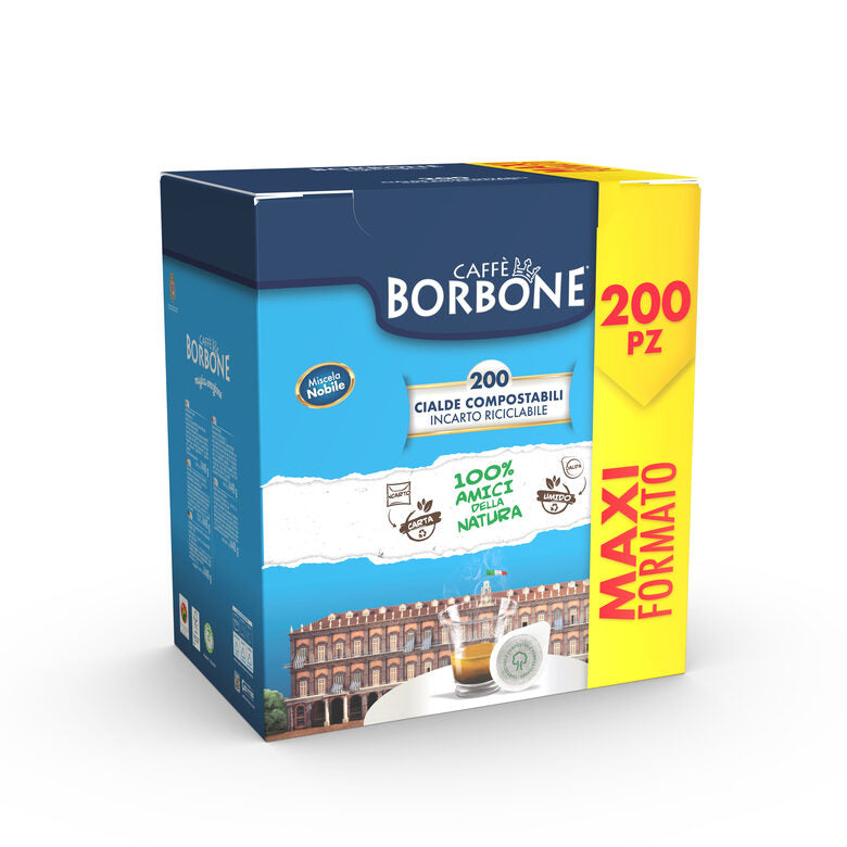 Caffè Borbone Miscela Nobile in cialde da 44mm compostabili, 200pz, compatibili con macchine con sistema Easy Serving Espresso