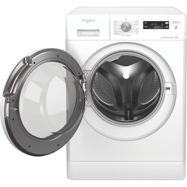 Whirlpool  FFS P87 IT Lavatrice A Libera Installazione 8 Kg, 1200 Giri, Classe A-10%, Bianco, Inverter Display Vapore Refresh