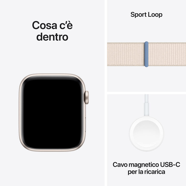 Apple Watch SE GPS + Cellular Cassa 44mm in Alluminio Galassia con Cinturino Sport Loop Galassia