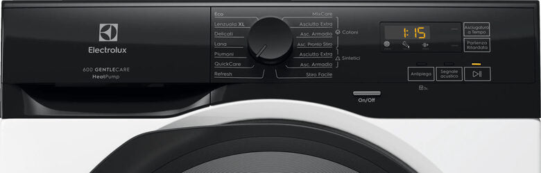 Electrolux EW6H1ZBG9C asciugatrice Libera installazione Caricamento frontale 9 kg Bianco, Nero