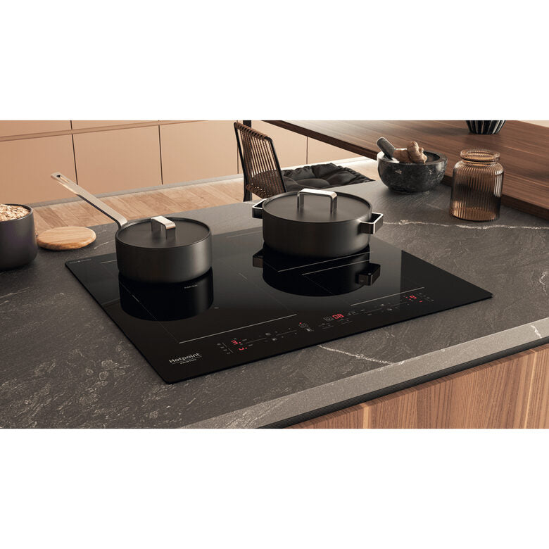 Hotpoint HB 4860C CPNE Nero Da incasso 59 cm Piano cottura a induzione 4 Fornello(i)
