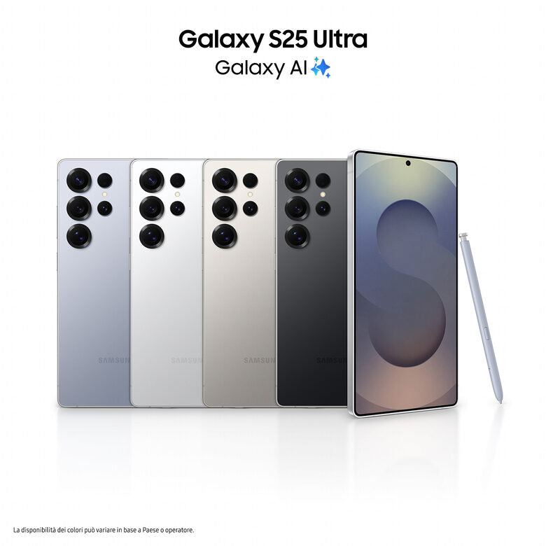 Samsung Galaxy S25 Ultra Smartphone AI, Display 6.9'' QHD+ Dynamic AMOLED 2X, Fotocamera 200MP, RAM 12GB, 1TB, 5.000 mAh, Titanium Whitesilver