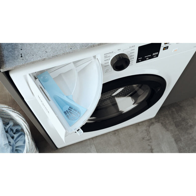 Hotpoint Ariston NF1046WKIT Lavatrice A Libera Installazione 10 Kg, 1400 Giri, Steam Hygiene, Anti Allergy, Antimacchia, Classe A, Bianco