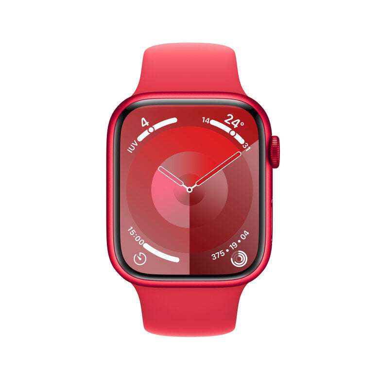 Apple Watch Series 9 GPS Cassa 45m in Alluminio (PRODUCT)RED con Cinturino Sport Band (PRODUCT)RED - M/L