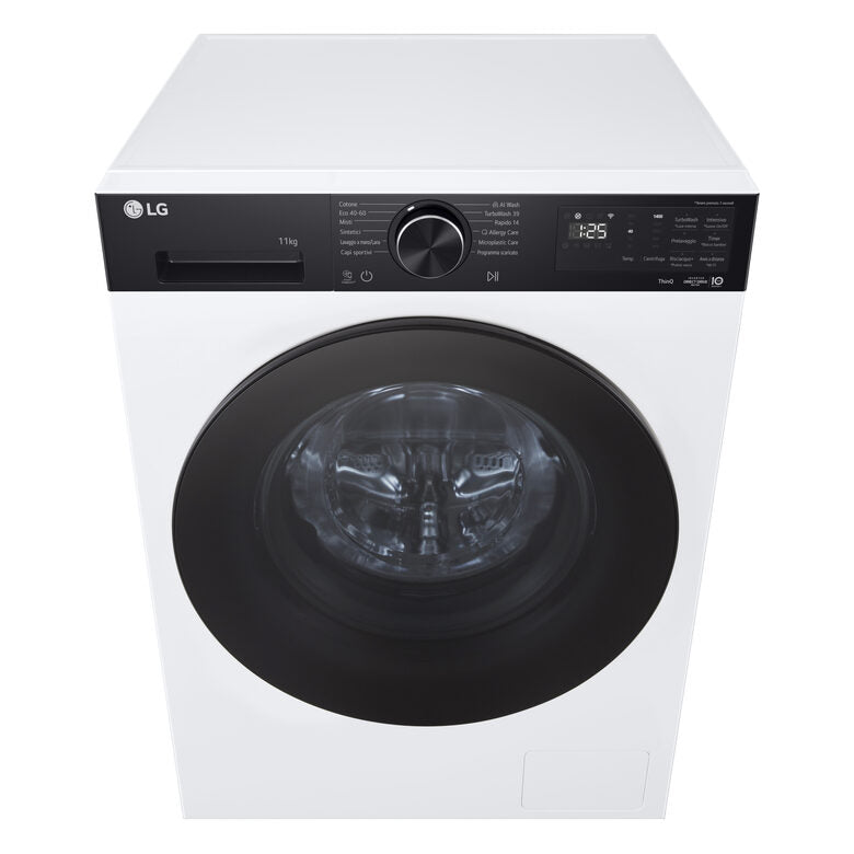 LG F4NX5011TKB Lavatrice Intelligente 11 kg Classe A-40% Bianco/Nero