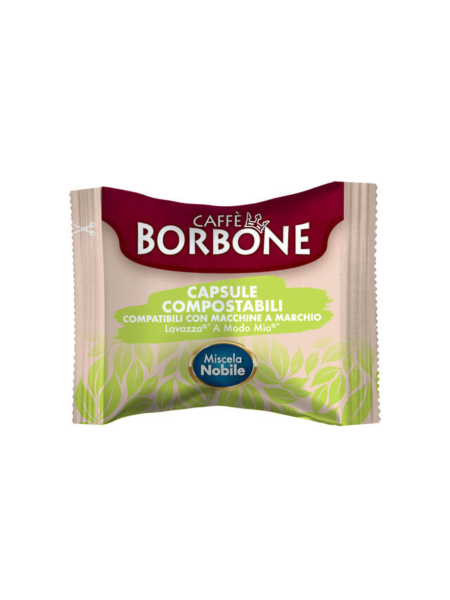 Caffè Borbone Miscela Nobile in capsule compostabili, 50pz, compatibili con macchine da caffé Lavazza®