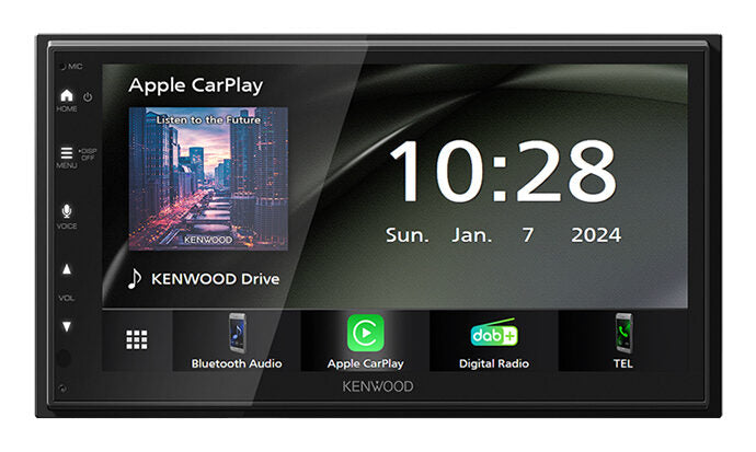 Kenwood DMX6523DABS Ricevitore multimediale per auto Nero Wi-Fi Bluetooth
